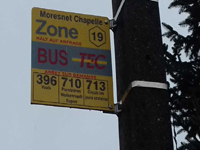 Bus von Moresnet über Vaals direkt nach Aachen hält vor dem Nachbarhaus